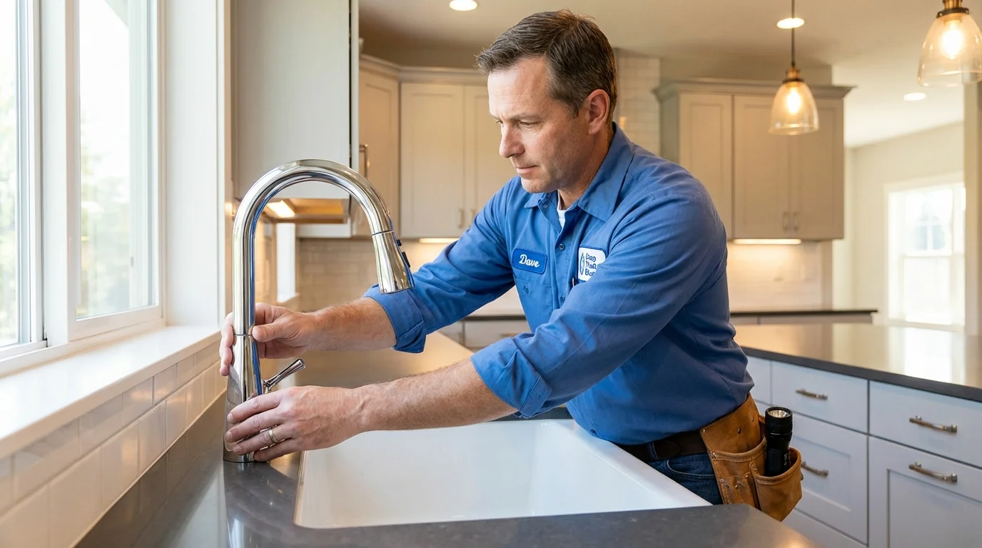 Kitchen faucet installation by Johns Plumbing LLC in Bessemer